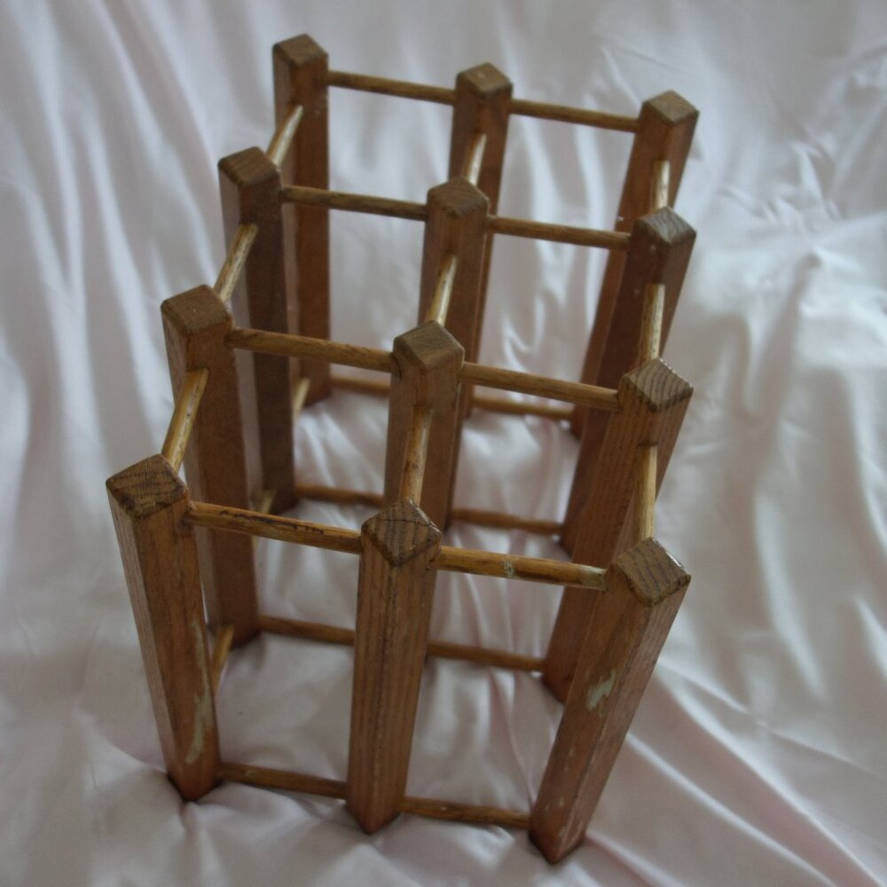 Six(6) Bottle Capacity Wood Wine Rack